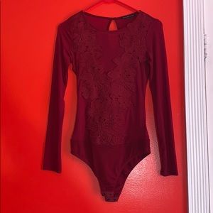 Long-sleeve Translucent Bodysuit